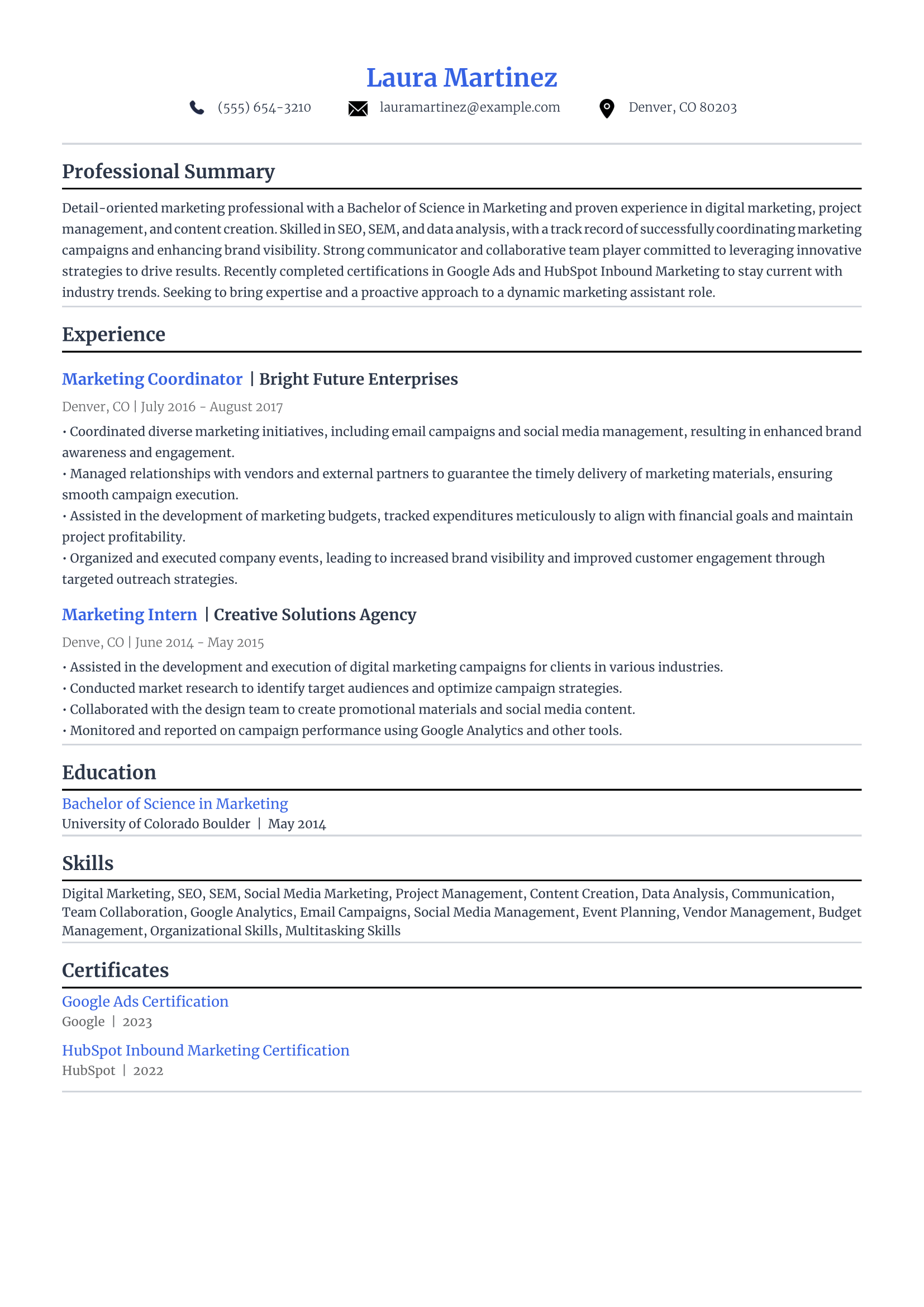 4. Large Gap Resume Resume Example